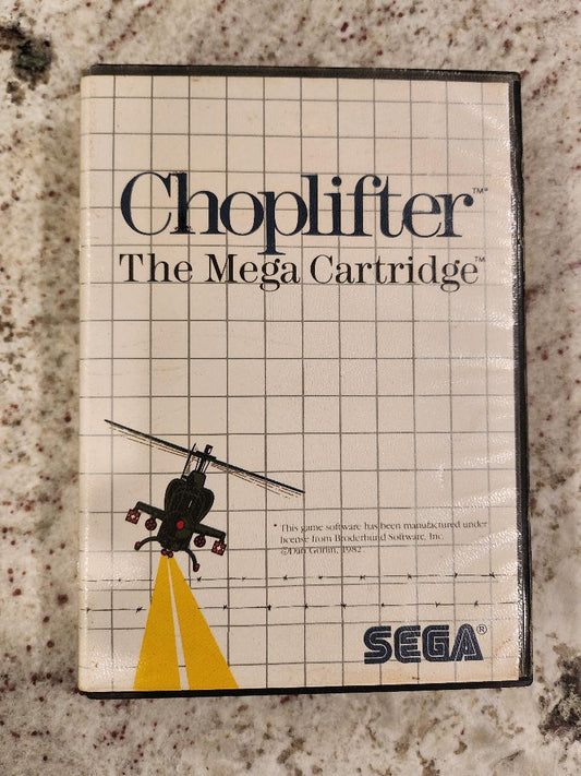 Choplifter Sega Master Cart. and Box Only