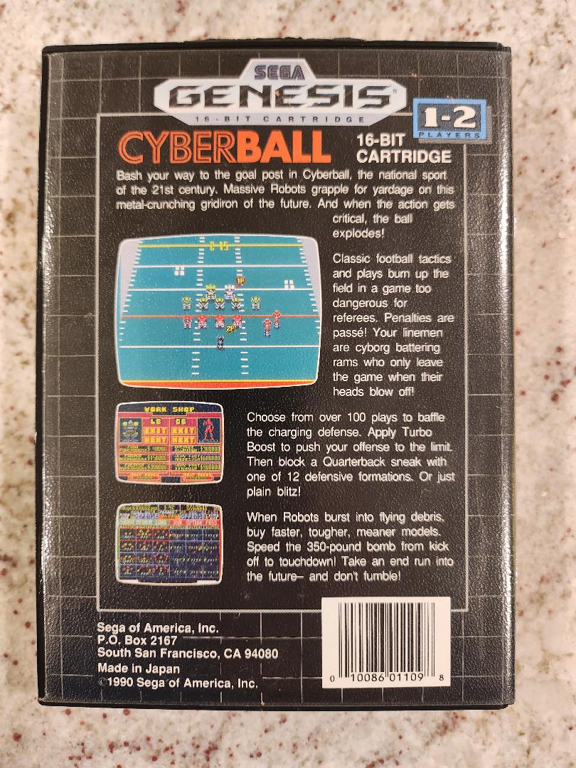 CYBERBALL Sega Genesis CIB