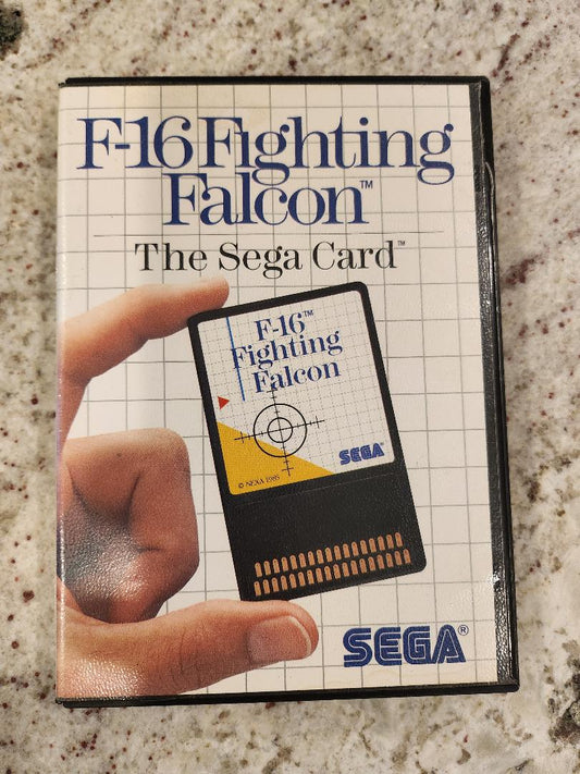 F-16 Fighting Falcon Card Sega Master Cart. et boîte uniquement avec affiche 
