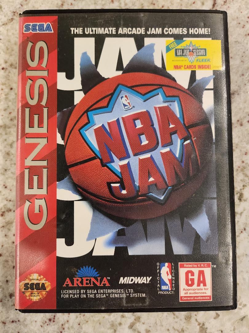 Carrito NBA JAM Sega Genesis. y caja solamente 