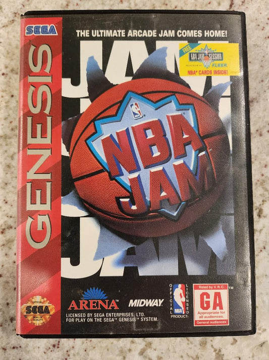 NBA JAM Sega Genesis Cart. and Box Only