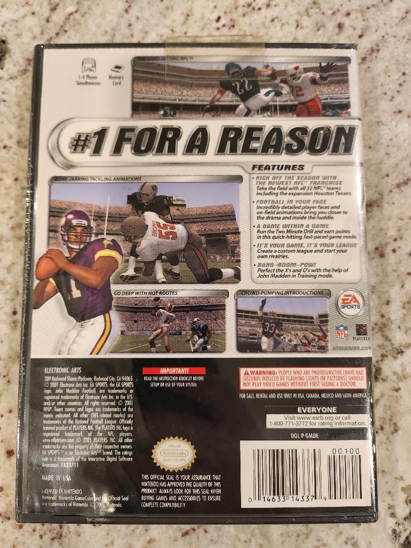 Madden NFL 2002 Nintendo GameCube Sealed NEW – JustOgGames